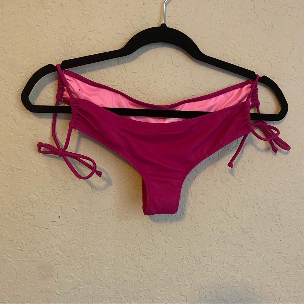 PINK Hot Pink, Side Ties, Cheeky Bikini Bottoms